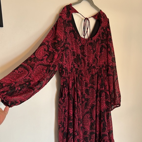 NWT Torrid Tea Length Clip Dot Open Back A-line Dress - Picture 10 of 10